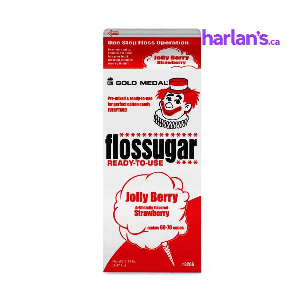 Jolly Berry (Strawberry) Cotton Candy Flossugar Carton -Item#55206