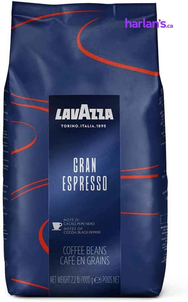Lavazza Gran Espresso Whole Bean Coffee Blend, Espresso Roast, Case of 6 x 2.2-Pound (1 KG) Bag -Item#202134