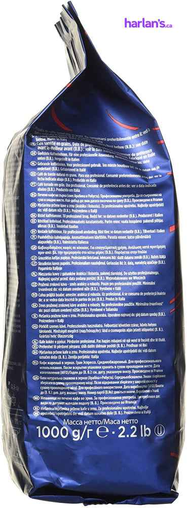 Lavazza Gran Espresso Whole Bean Coffee Blend, Espresso Roast, Case of 6 x 2.2-Pound (1 KG) Bag -Item#202134
