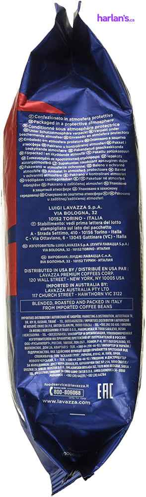 Lavazza Top Class Whole Bean Coffee Blend, Medium Espresso Roast, Case of 6 x 2.2-Pound (1KG) Bag -Item#202010