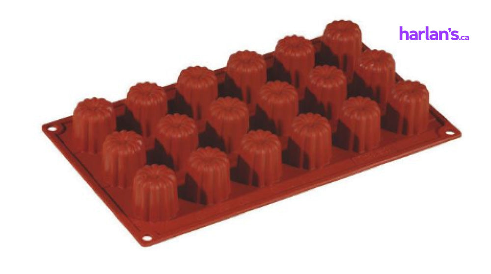 MINI CANNELLE 18 INDENTS SIL RED BRICK  45FR037 - Harlan Fairbanks Canada