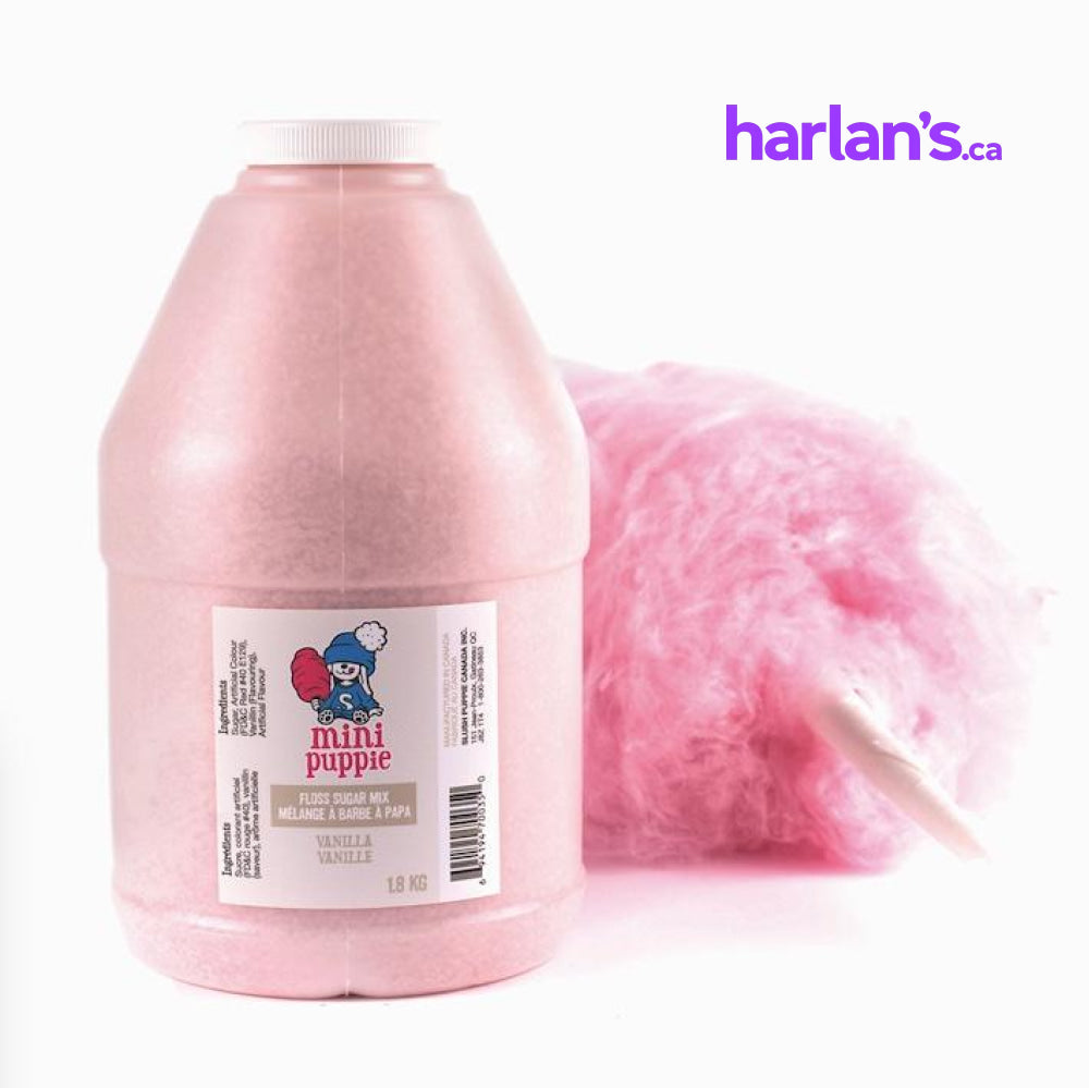 Mini Puppie Pink Vanilla Floss Sugar - 4 x 1.8kg -Item#55120 - Harlan Fairbanks Canada