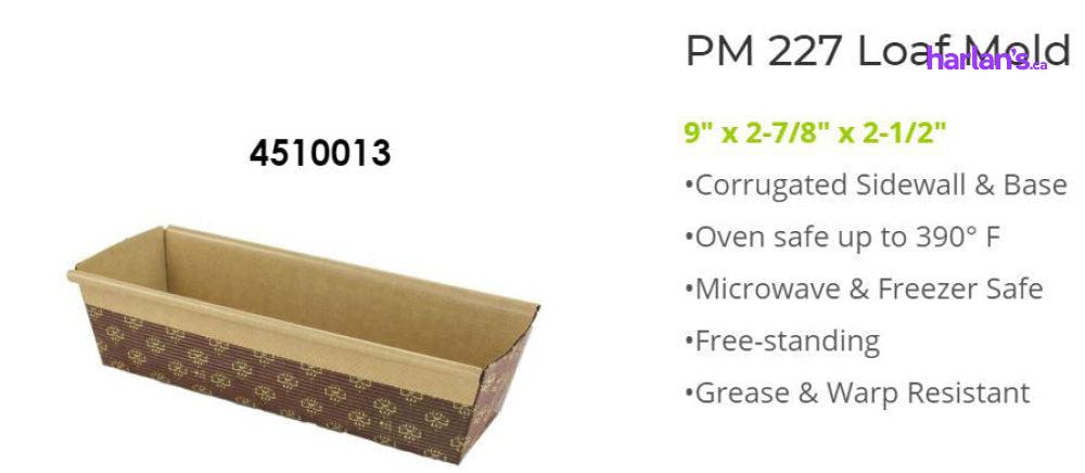 Pape Baking Mould Loaf - PM227 4510013G - Harlan Fairbanks Canada