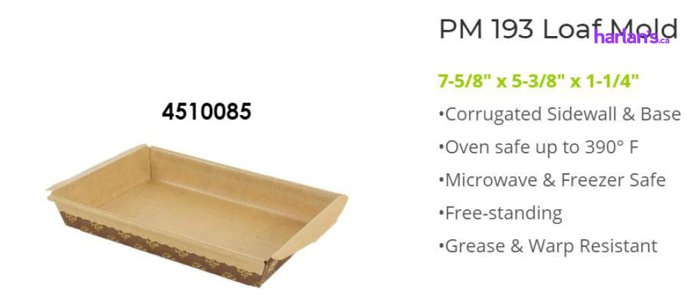 Paper Baking Mould: Loaf - PM193  4510085G - Harlan Fairbanks Canada