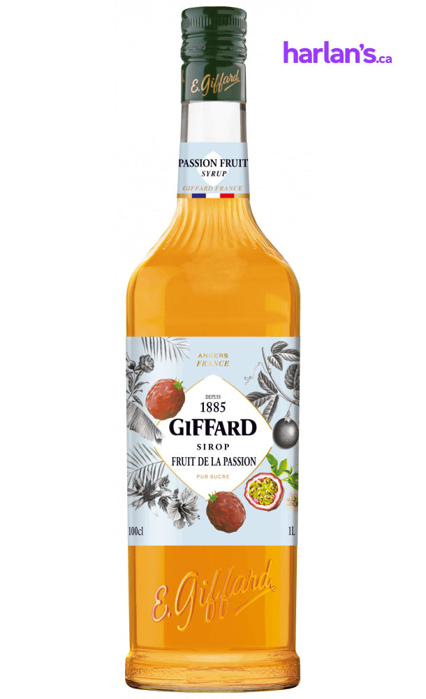Passion Fruit Syrup (1L | Mix & Match Flavours - groups of 6) - Harlan Fairbanks Canada