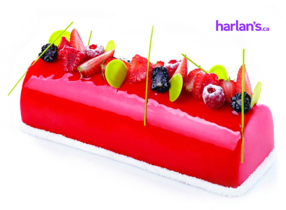 Silicone Mould Yule Log - Rectangular  45P225 - Harlan Fairbanks Canada