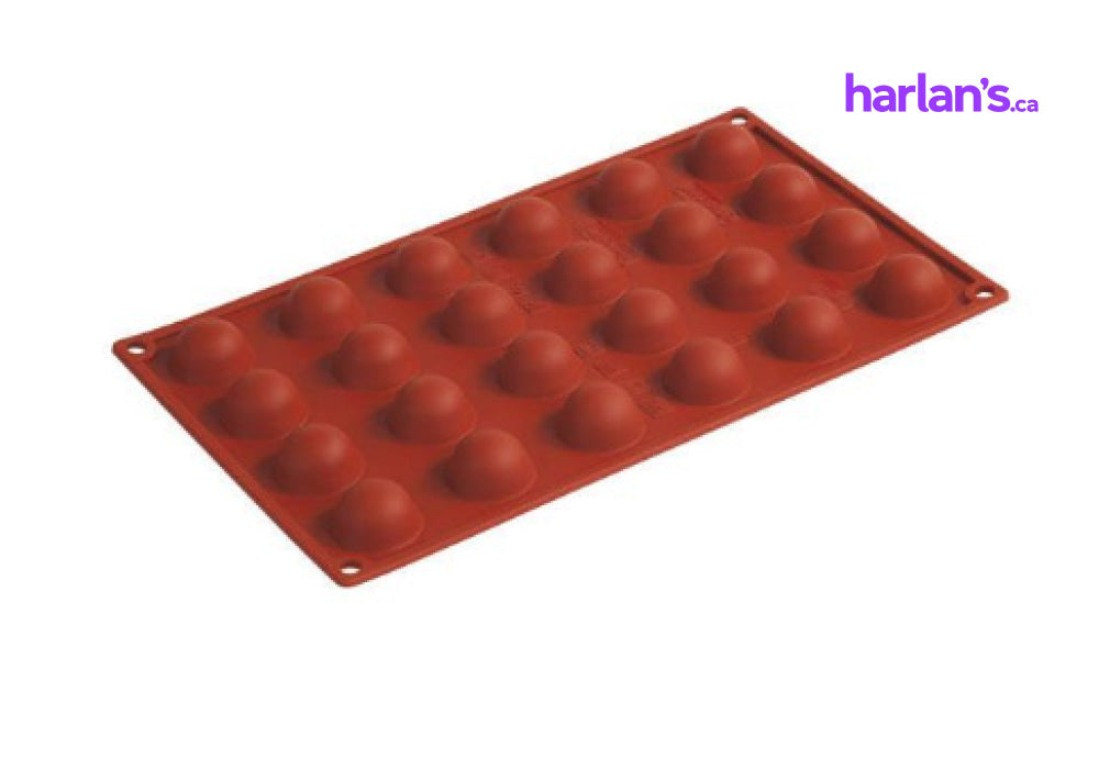 SMALL HALF SPHERE 24 CAVITIES SIL RED BRICK  45FR004 - Harlan Fairbanks Canada