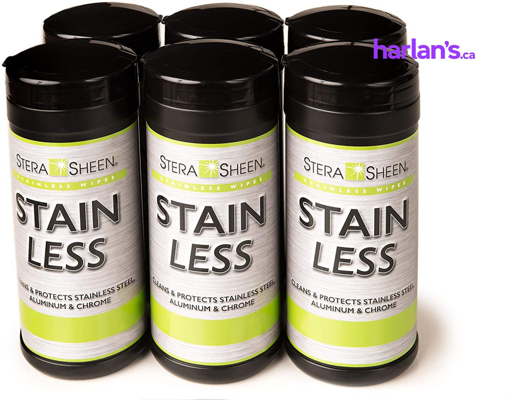Stera-Sheen® Stainless Steel Wipes 6 x 30 wipes - Harlan Fairbanks Canada