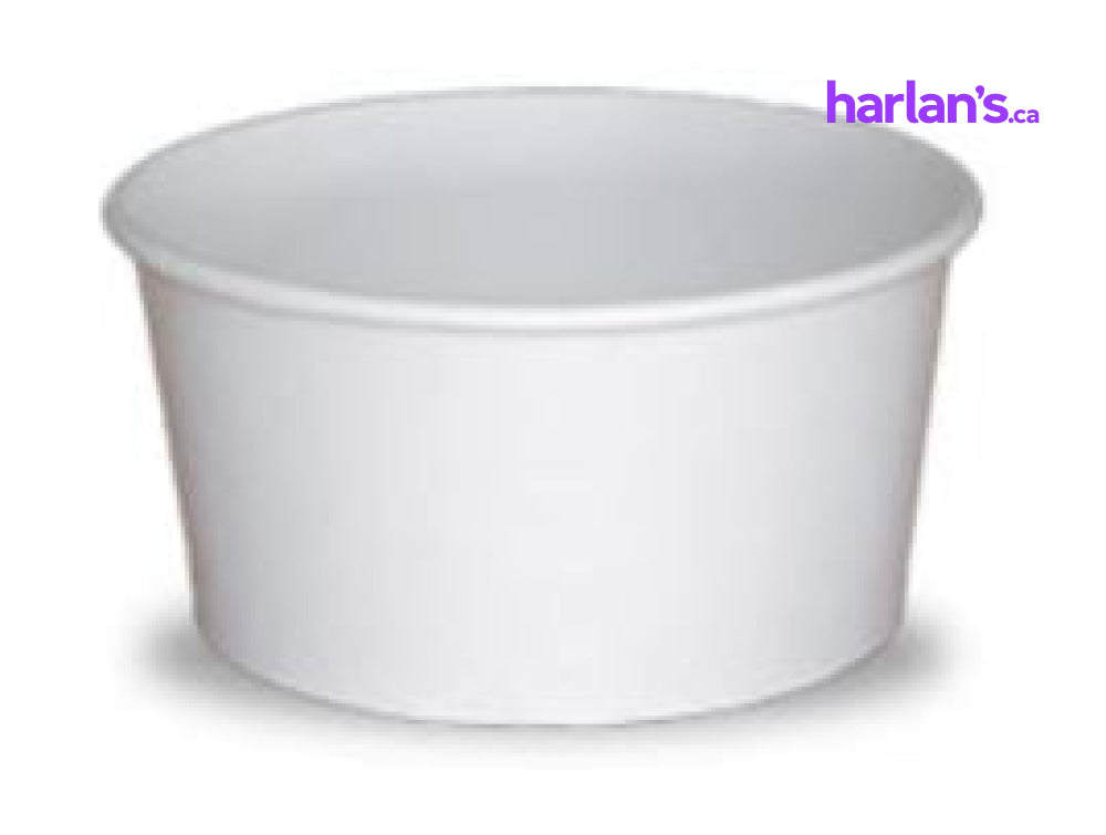T12 White paper gelato cup 120cc/4.05oz - 2000/case - Item#45BG005 - Harlan Fairbanks Canada