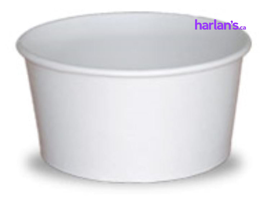 T23 WHITE PAPER GELATO CUP 230CC/7.77oz - 1400/case - Item#45BG010 - Harlan Fairbanks Canada