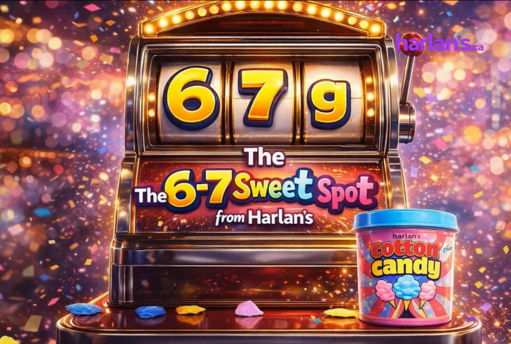 The 6-7 Sweet Spot - Harlan's 67G Cotton Candy - 24 units per case