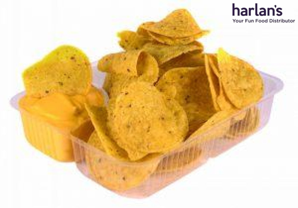 2 Compartment 4oz Large Nacho Tray Container - 500/case-