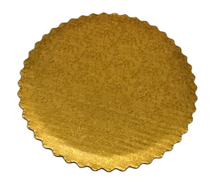 Cake Board - Gold Top Scalloped Round 8"   453208