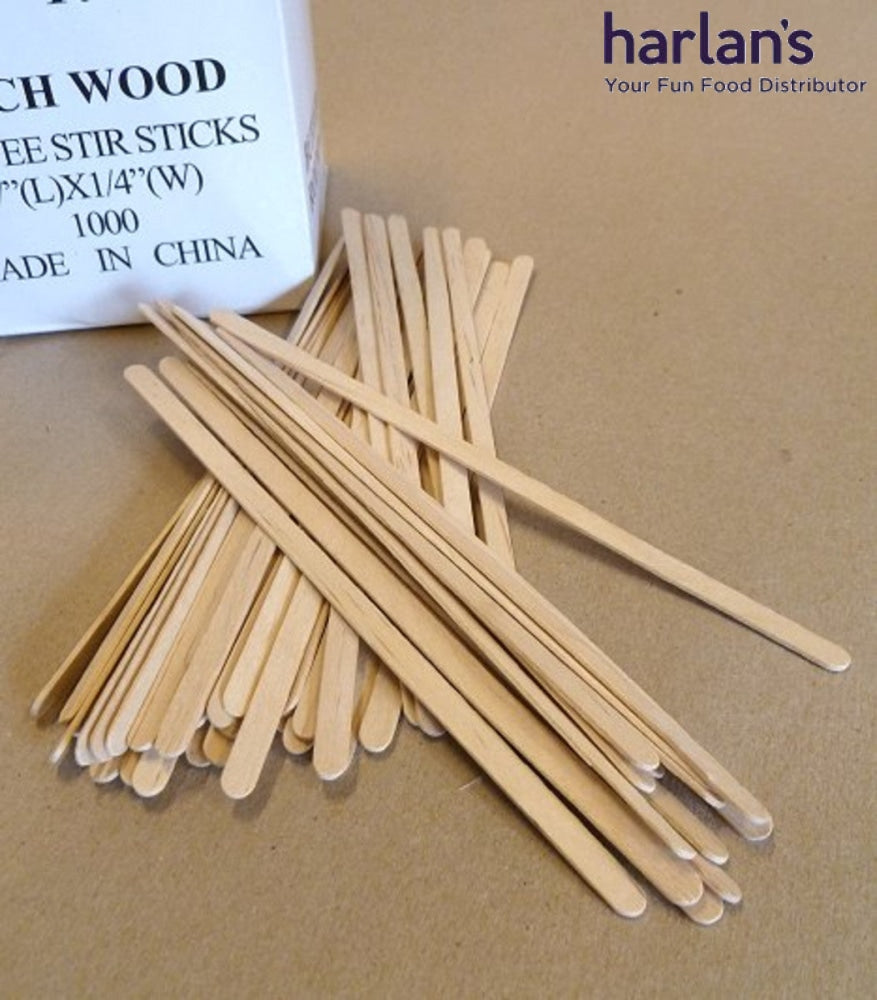 7 Wood Stir Stick - 1000/case Item#839Ss7W