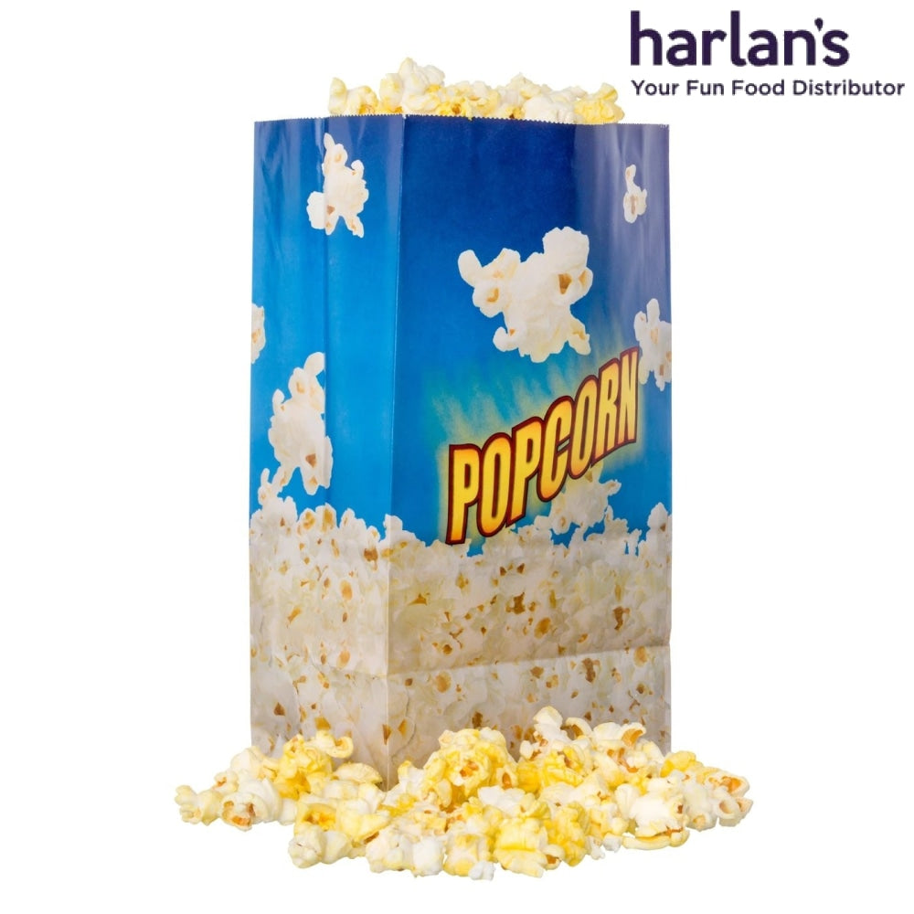 85OZ Blue Butter-Proof Popcorn Theatre Bag -1000/case-