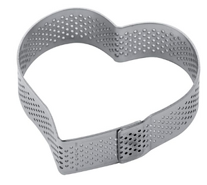 ST. STEEL MICROPERFORATED BAND HEART TART  45XF14