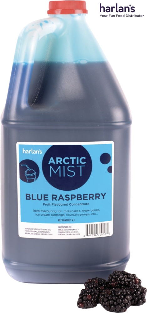 Arctic Mist Syrup Concentrate - Blue Raspberry - 4 x 4L Jugs-