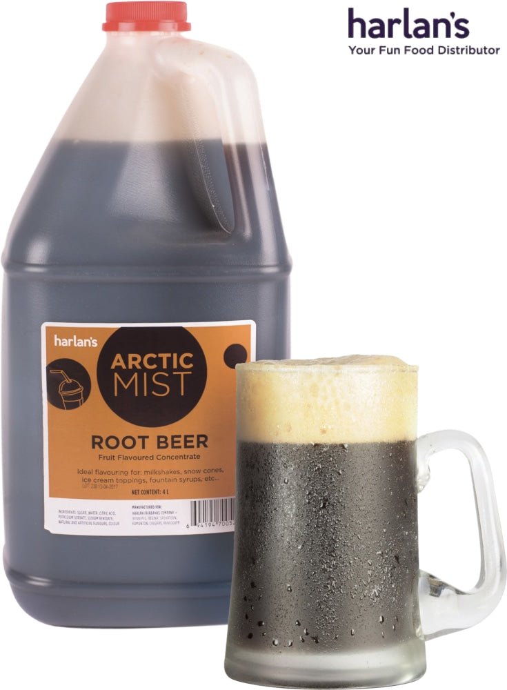 Arctic Mist Syrup Concentrate - Root Beer - 4 x 4L Jugs-