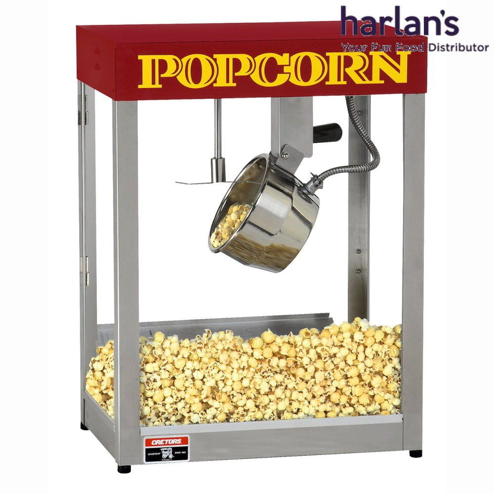 Cretors Goldrush 6oz/8oz Goldfish Popcorn Machine with One-Pop (fire safety auto shut off)-