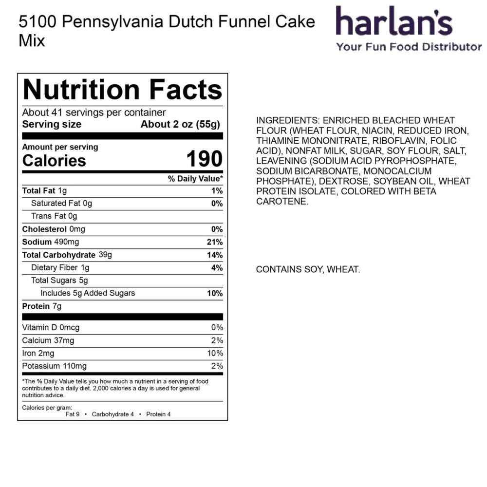 Deluxe Pennsylvania Dutch Funnel Cake Mix - 6 x 5LB bags-
