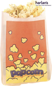 Flat Bottom Printed Popcorn Bag - Small - 500/case-