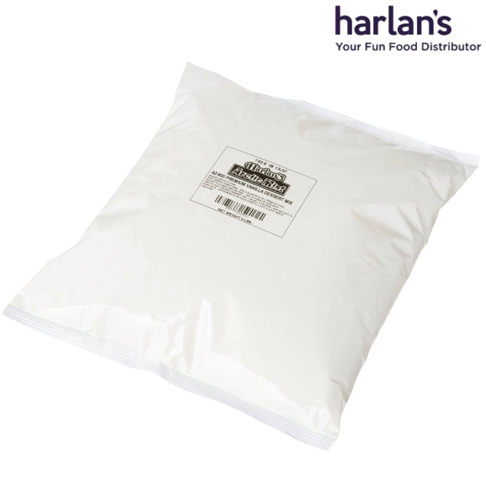 HARLAN'S ARCTIC MIST PREMIUM VANILLA - Ice Cream Soft Serve Mix - 12 x 3LB-