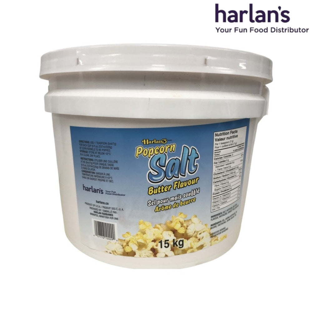 Harlans Popcorn Butter Salt - Flava Bulk Xl 15Kg Pail