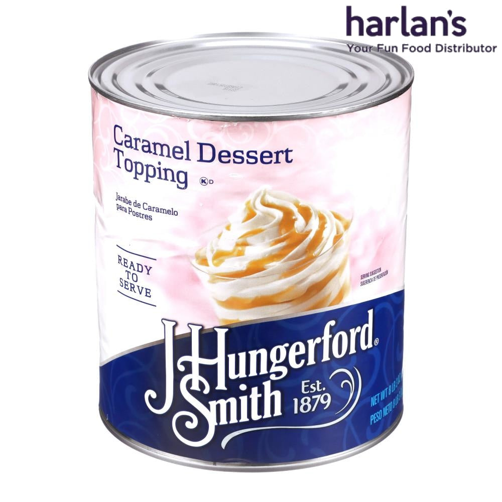 J HUNGERFORD SMITH CARAMEL TOPPING - Ready to Use - 6 x 100oz CANS-