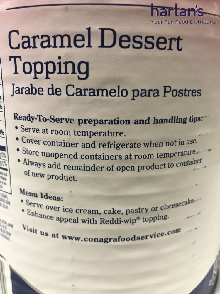 J Hungerford Smith Caramel Topping - Ready To Use 6 X 100Oz Cans
