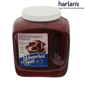 J HUNGERFORD SMITH STRAWBERRY TOPPING, WIDE-MOUTH JUGS - 3 x 100oz-