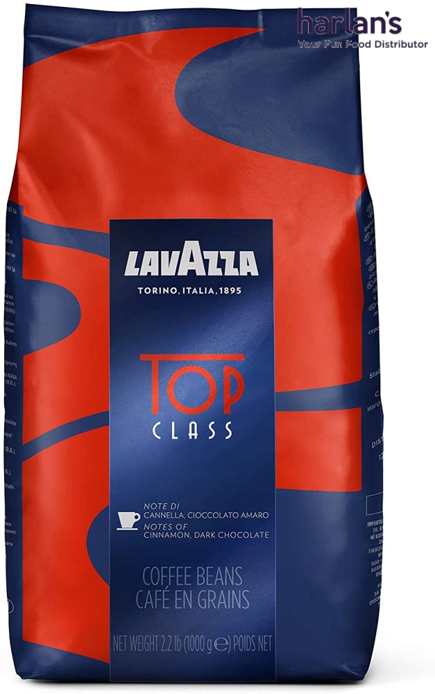 Lavazza Top Class Whole Bean Coffee Blend, Medium Espresso Roast, 2.2-Pound (1KG) Bag-