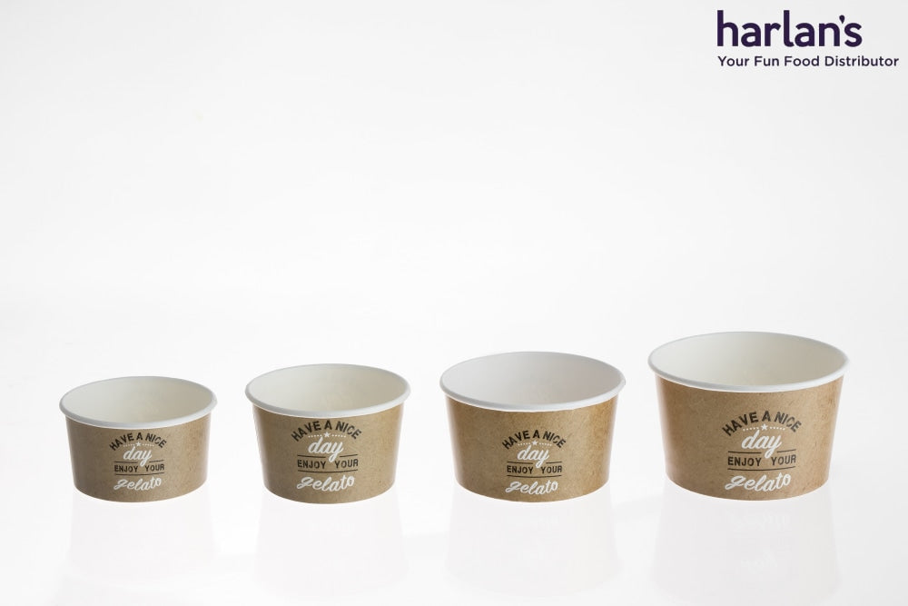 Paper Gelato Cups Printed 80cc/2.7oz -Kraft - 2250/case - Item#45BG104 ...